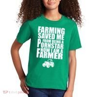 Farming Saved Me From being A Pornstar Kids T-Shirt thumb 2
