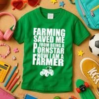 Farming Saved Me From being A Pornstar Kids T-Shirt thumb 3