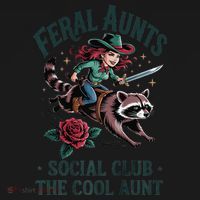 Feral Aunts Social Club The Cool Aunt Pregnancy Raccoon Gift Baby Bodysuit thumb 2