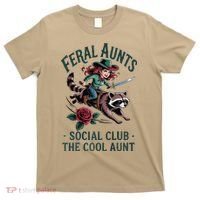 Feral Aunts Social Club The Cool Aunt Pregnancy Raccoon Gift T-Shirt thumb 0