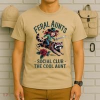 Feral Aunts Social Club The Cool Aunt Pregnancy Raccoon Gift T-Shirt thumb 6
