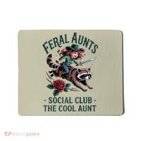 Feral Aunts Social Club The Cool Aunt Pregnancy Raccoon Gift Mousepad thumb 0