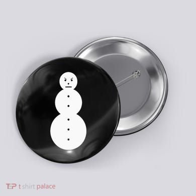Funny Angry Snowman The Snowman Button