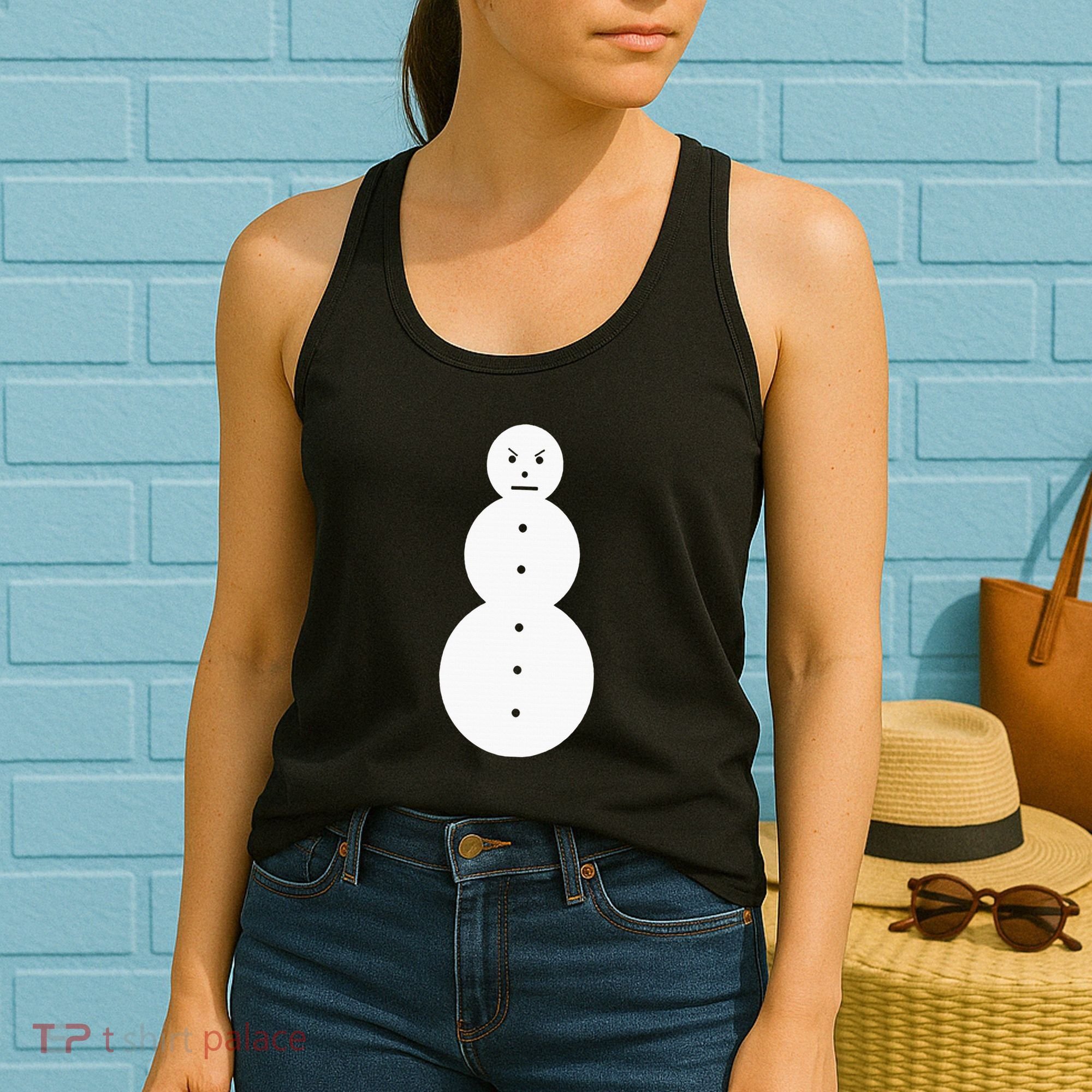 Funny Angry Snowman The Snowman Women's Tank Top