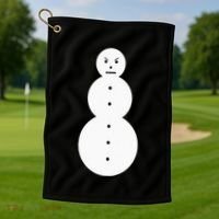 Funny Angry Snowman The Snowman Golf Towel thumb 1