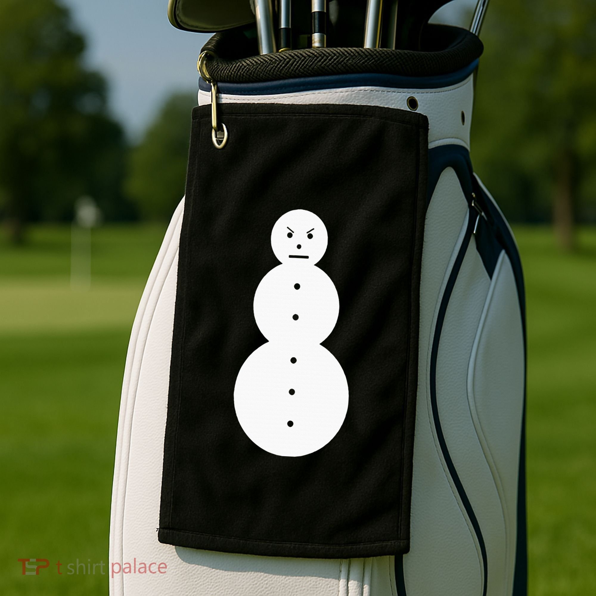 Funny Angry Snowman The Snowman Golf Towel