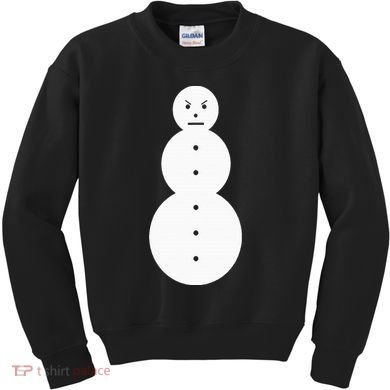 Funny Angry Snowman The Snowman Kids Sweatshirt