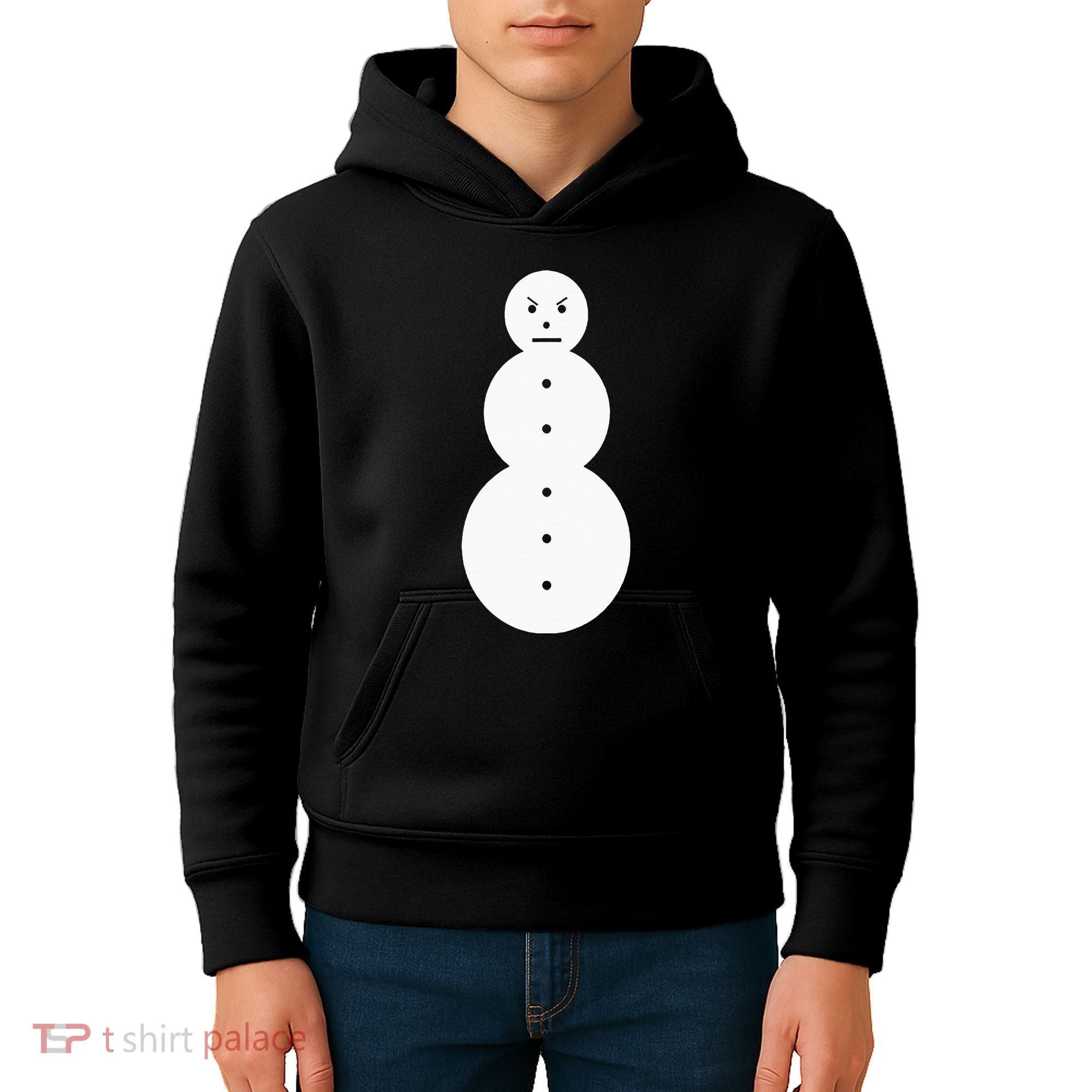 Funny Angry Snowman The Snowman Kids Hoodie
