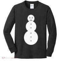 Funny Angry Snowman The Snowman Kids Long Sleeve Shirt thumb 0