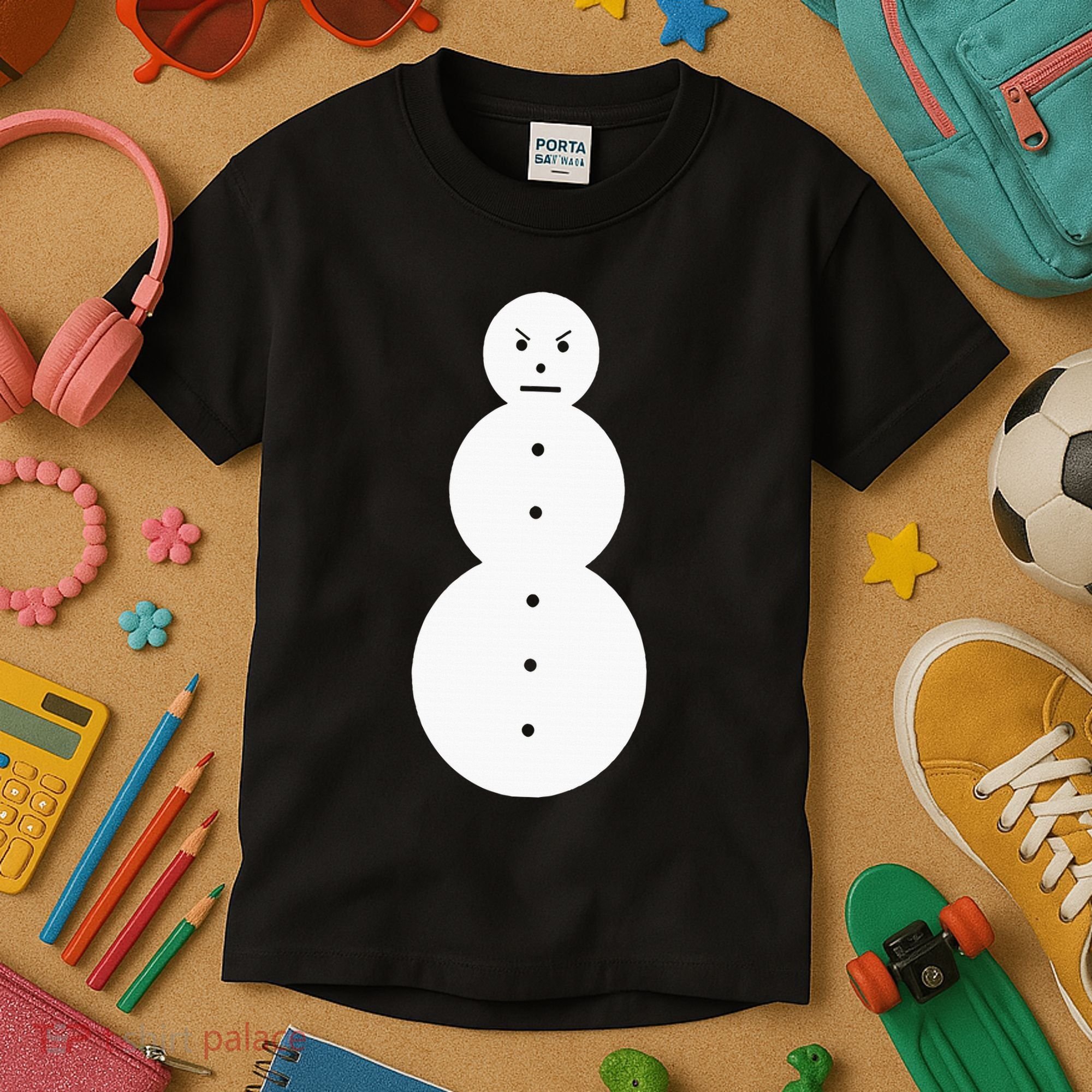 Funny Angry Snowman The Snowman Kids T-Shirt
