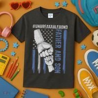 Father And Son Unbreakable Bond Father Day Gifts Kids T-Shirt thumb 3