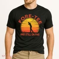 ForeTee And Still On Par Funny 40th Birthday Golfer Cooling Performance Crew T-Shirt thumb 2