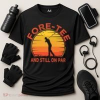 ForeTee And Still On Par Funny 40th Birthday Golfer Cooling Performance Crew T-Shirt thumb 3