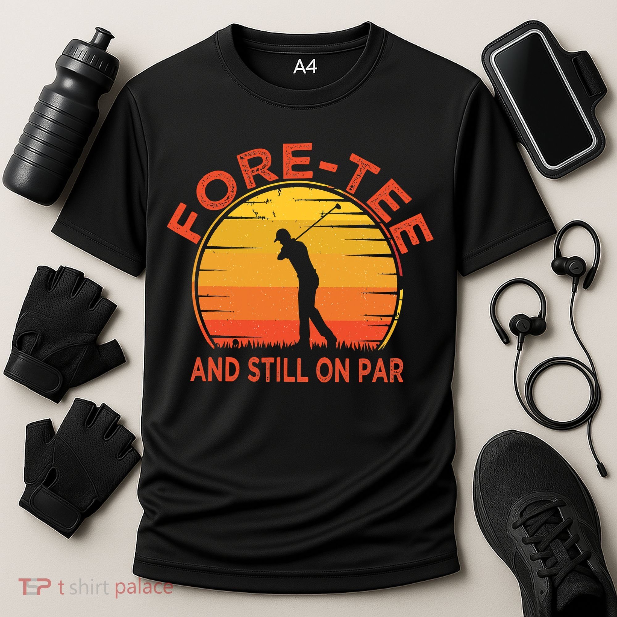 ForeTee And Still On Par Funny 40th Birthday Golfer Cooling Performance Crew T-Shirt