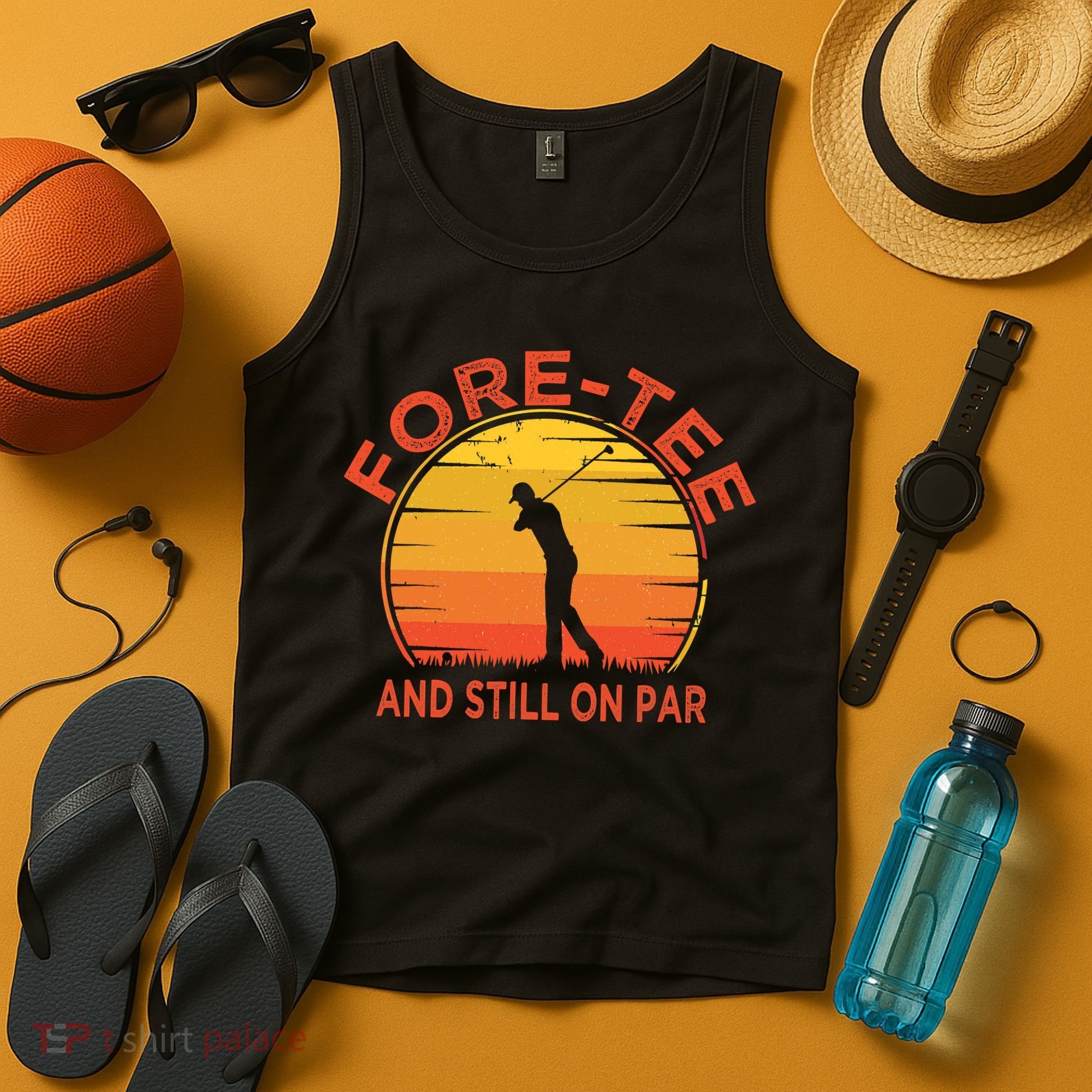 ForeTee And Still On Par Funny 40th Birthday Golfer Tank Top