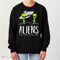 Funny Aliens Space Planets Stars Science Fans Lover Women's Sweatshirt thumb 0