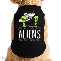 Funny Aliens Space Planets Stars Science Fans Lover Doggie Tank thumb 0