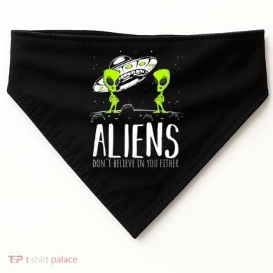 Funny Aliens Space Planets Stars Science Fans Lover USA-Made Doggie Bandana