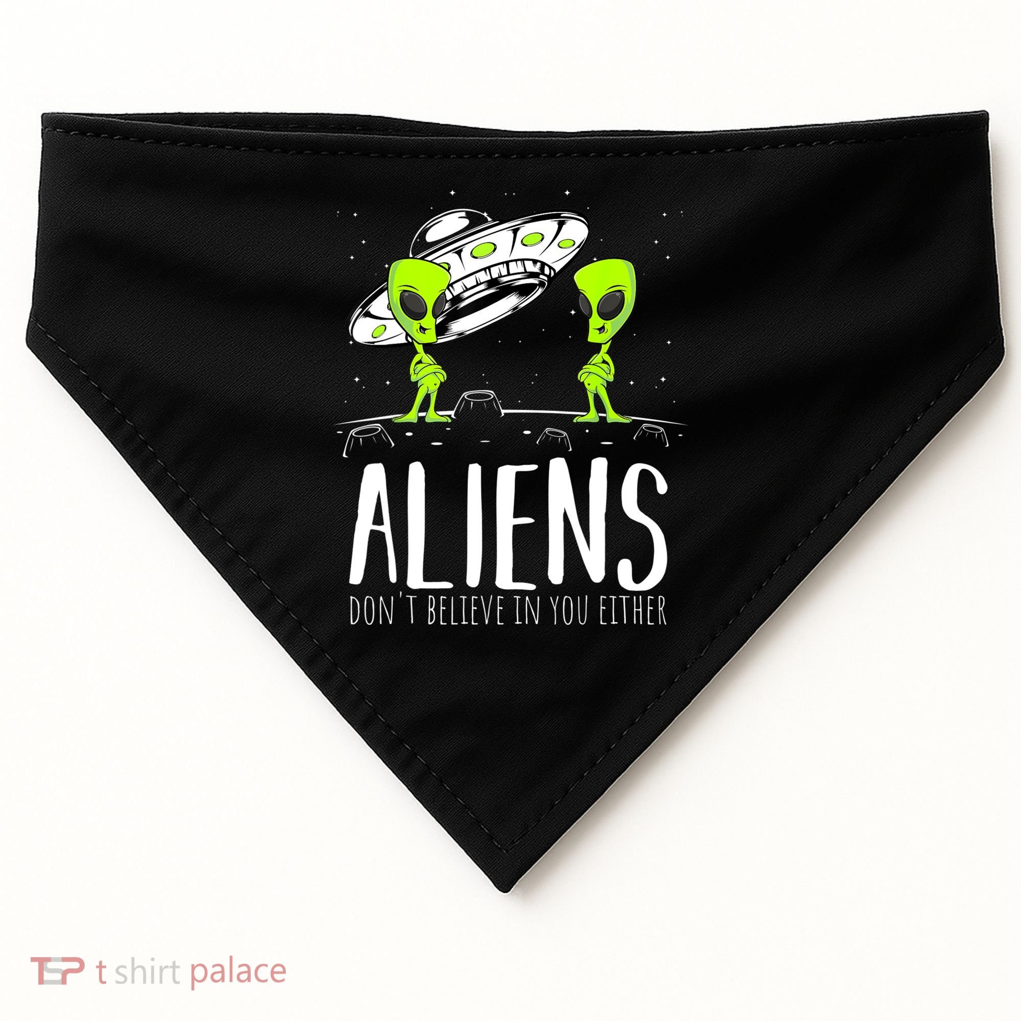 Funny Aliens Space Planets Stars Science Fans Lover USA-Made Doggie Bandana