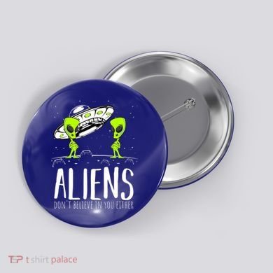 Funny Aliens Space Planets Stars Science Fans Lover Button