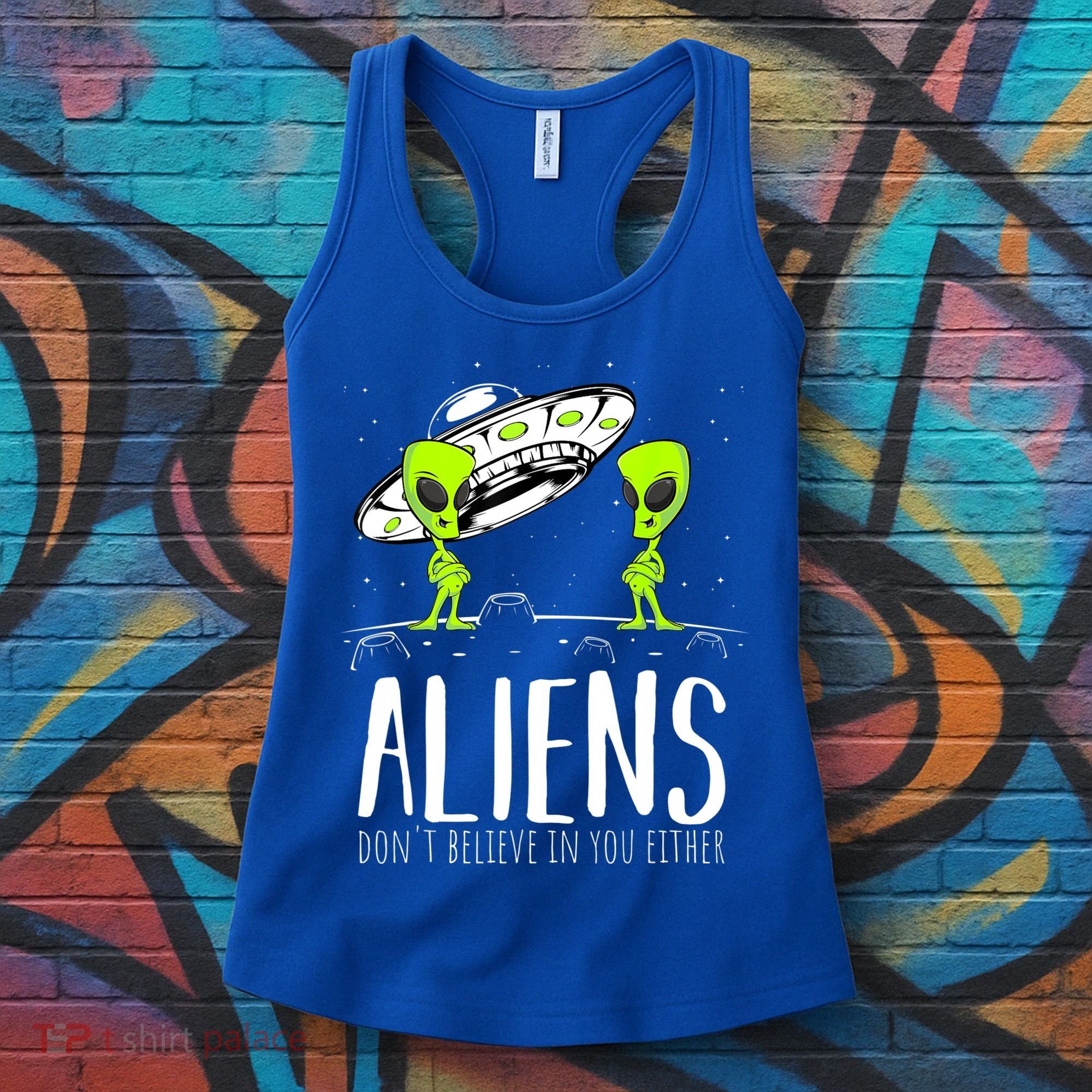Funny Aliens Space Planets Stars Science Fans Lover Women's Tank Top