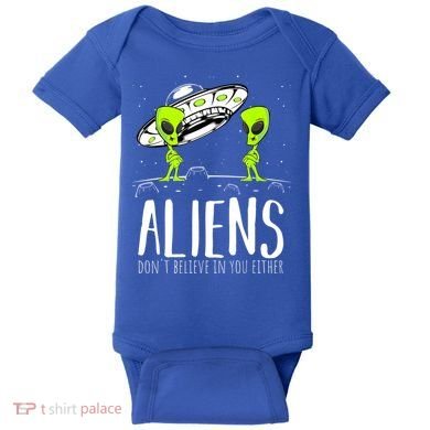 Funny Aliens Space Planets Stars Science Fans Lover Baby Bodysuit