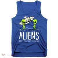 Funny Aliens Space Planets Stars Science Fans Lover Tank Top thumb 0