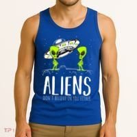 Funny Aliens Space Planets Stars Science Fans Lover Tank Top thumb 3