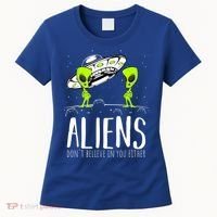 Funny Aliens Space Planets Stars Science Fans Lover Women's T-Shirt thumb 0