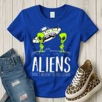 Funny Aliens Space Planets Stars Science Fans Lover Women's T-Shirt thumb 3