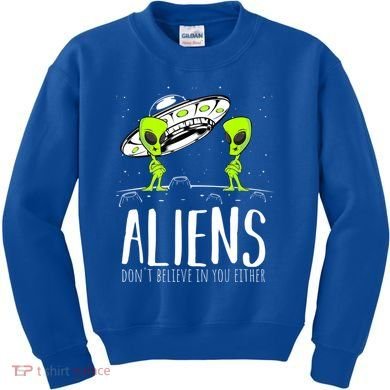 Funny Aliens Space Planets Stars Science Fans Lover Kids Sweatshirt