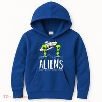 Funny Aliens Space Planets Stars Science Fans Lover Kids Hoodie thumb 0