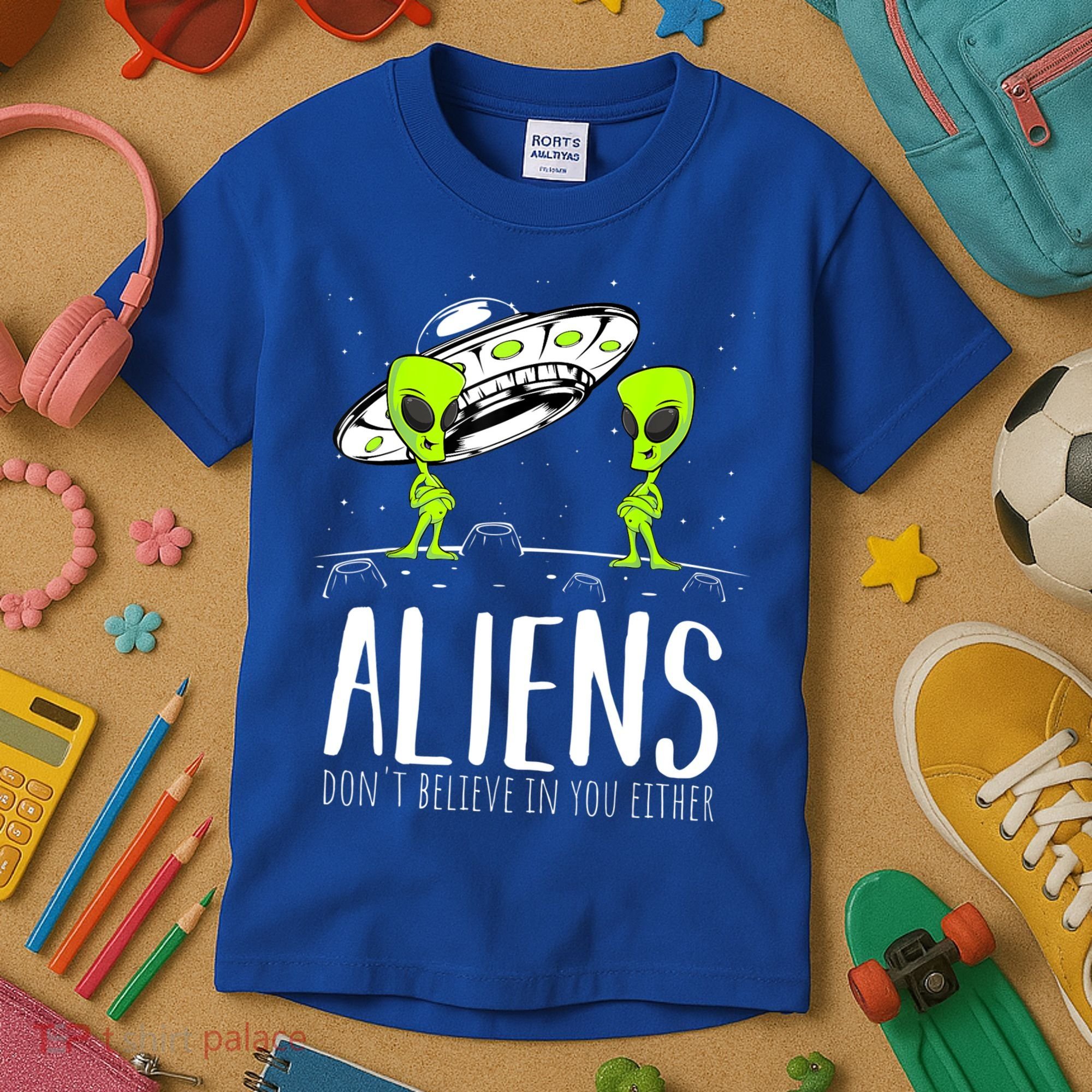 Funny Aliens Space Planets Stars Science Fans Lover Kids T-Shirt
