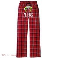 Funny Aliens Space Planets Stars Science Fans Lover Women's Flannel Plaid Pajama Pants thumb 0