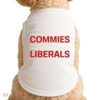 Funny Anti Socialist Communist Pro America Patriotic Doggie Tank thumb 0