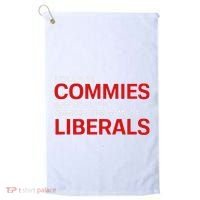 Funny Anti Socialist Communist Pro America Patriotic Golf Towel thumb 0