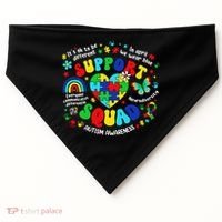 Family Autism Support Squad Autism Awareness Sped Teacher USA-Made Doggie Bandana thumb 0