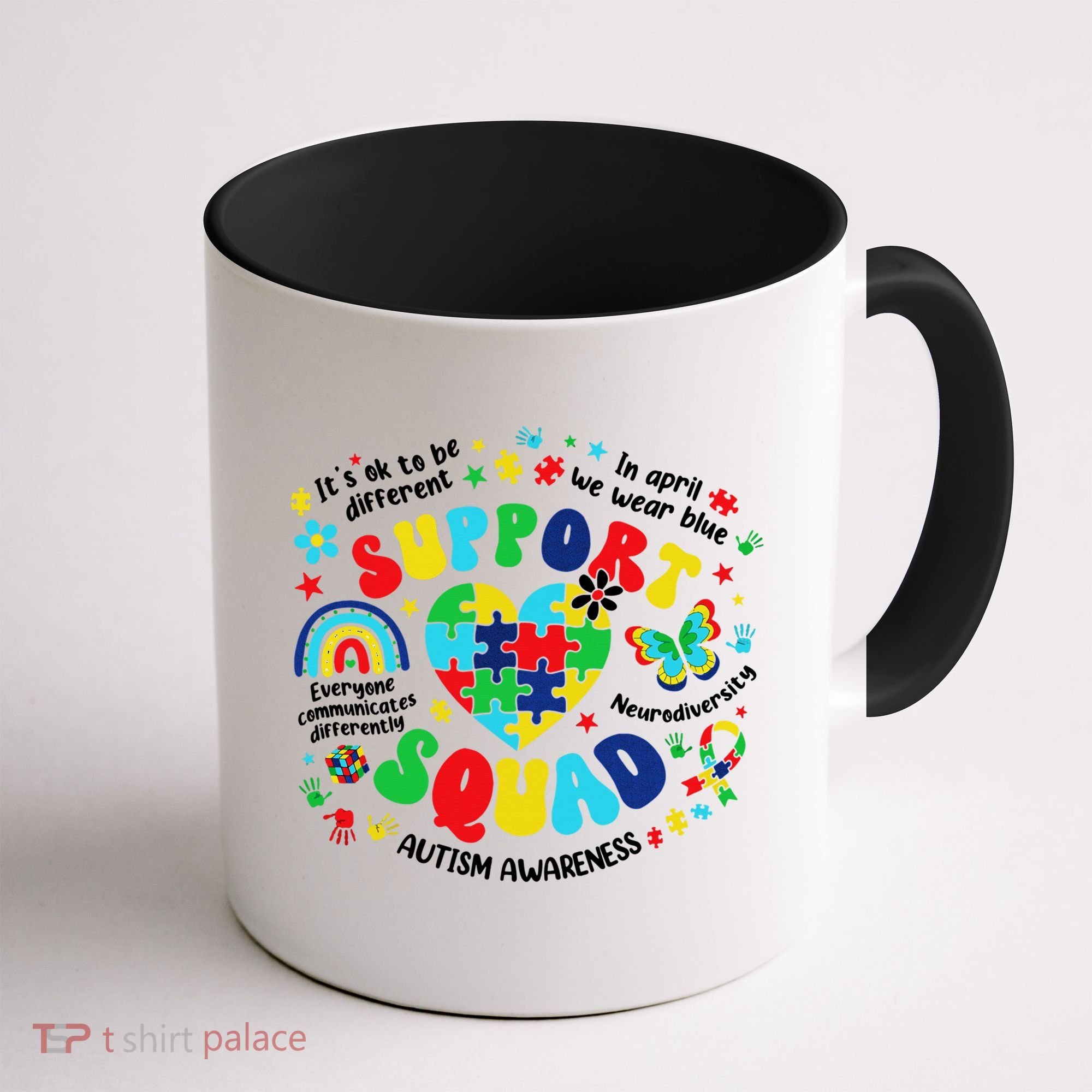 Family Autism Support Squad Autism Awareness Sped Teacher Coffee Mug