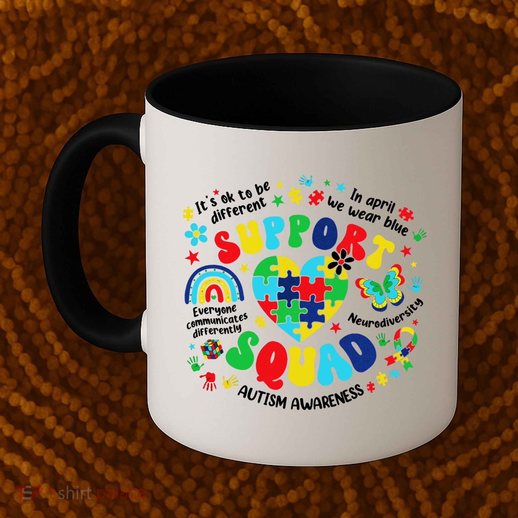 Family Autism Support Squad Autism Awareness Sped Teacher Coffee Mug