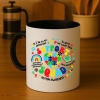 Family Autism Support Squad Autism Awareness Sped Teacher Coffee Mug thumb 4