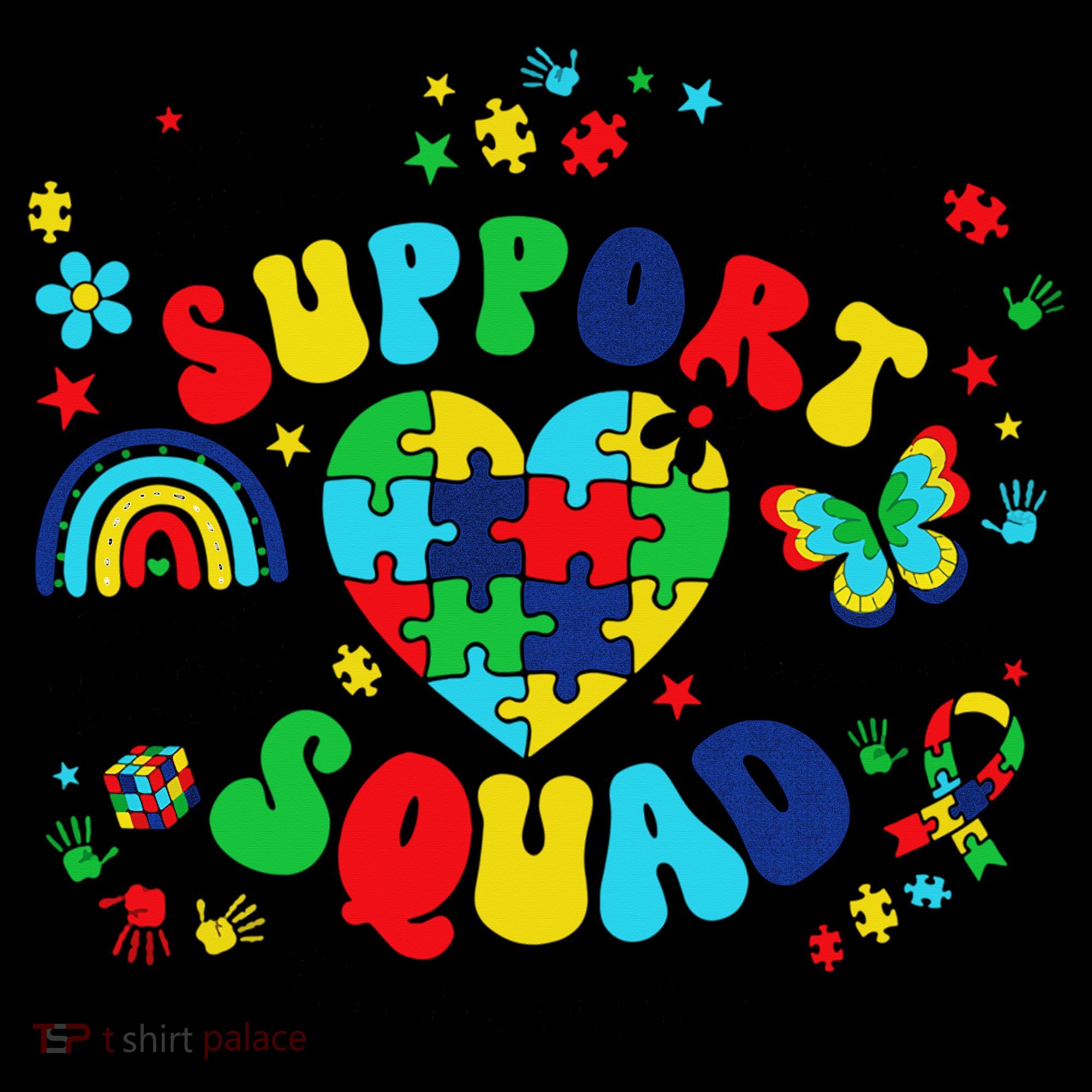 Family Autism Support Squad Autism Awareness Sped Teacher Coffee Mug