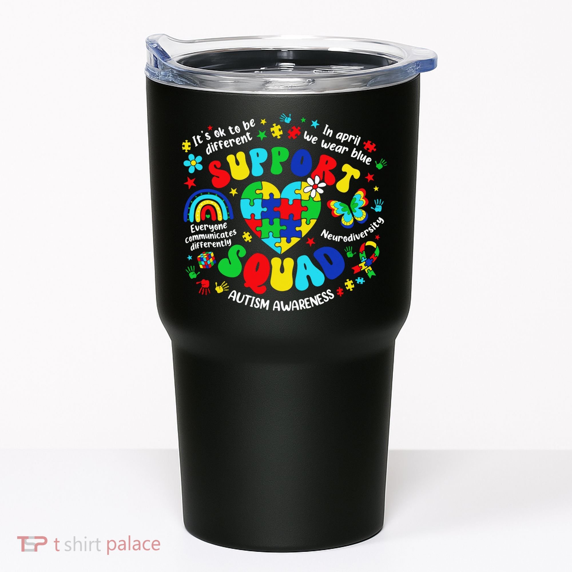 Family Autism Support Squad Autism Awareness Sped Teacher Tumbler