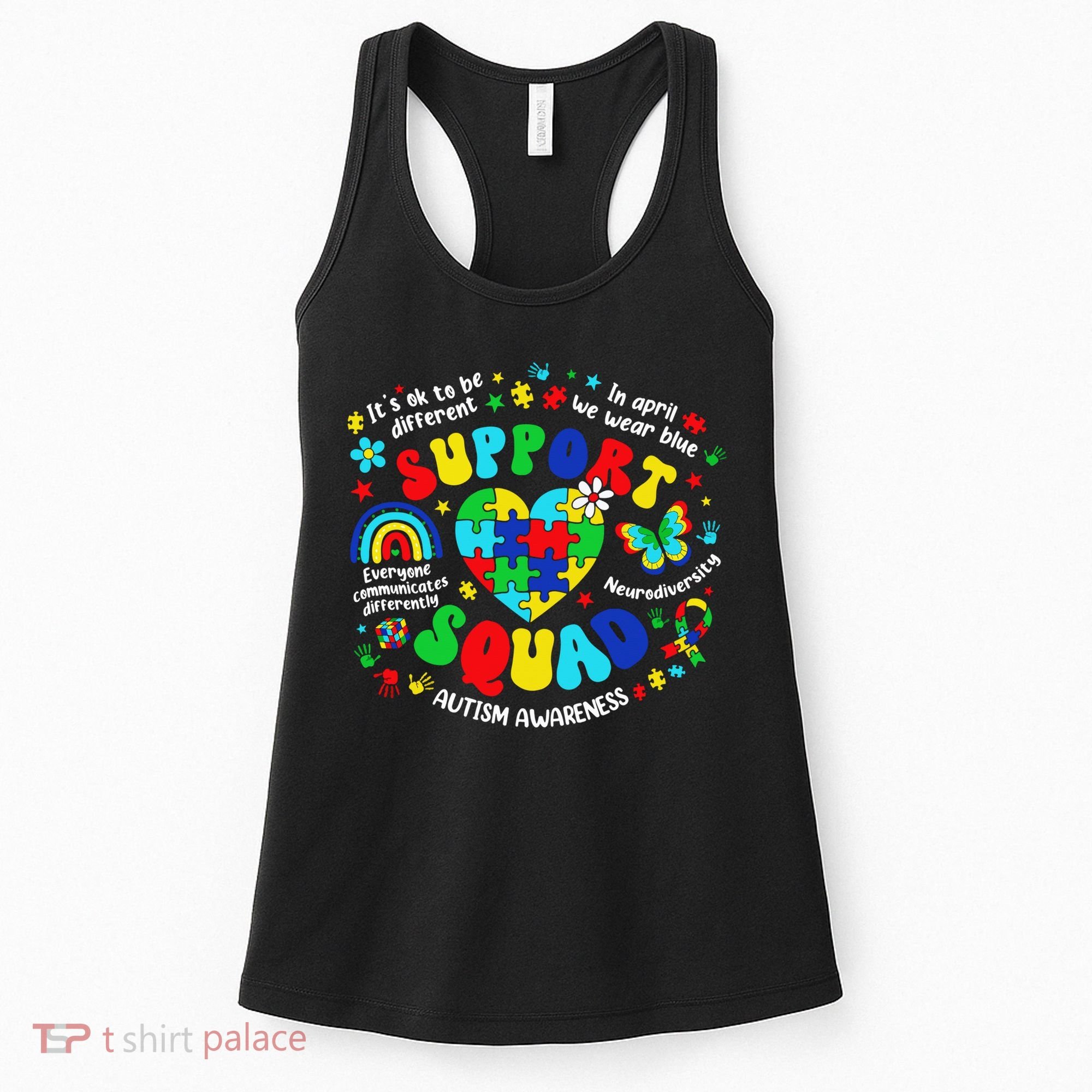 Family Autism Support Squad Autism Awareness Sped Teacher Women's Tank Top