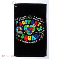 Family Autism Support Squad Autism Awareness Sped Teacher Golf Towel thumb 0