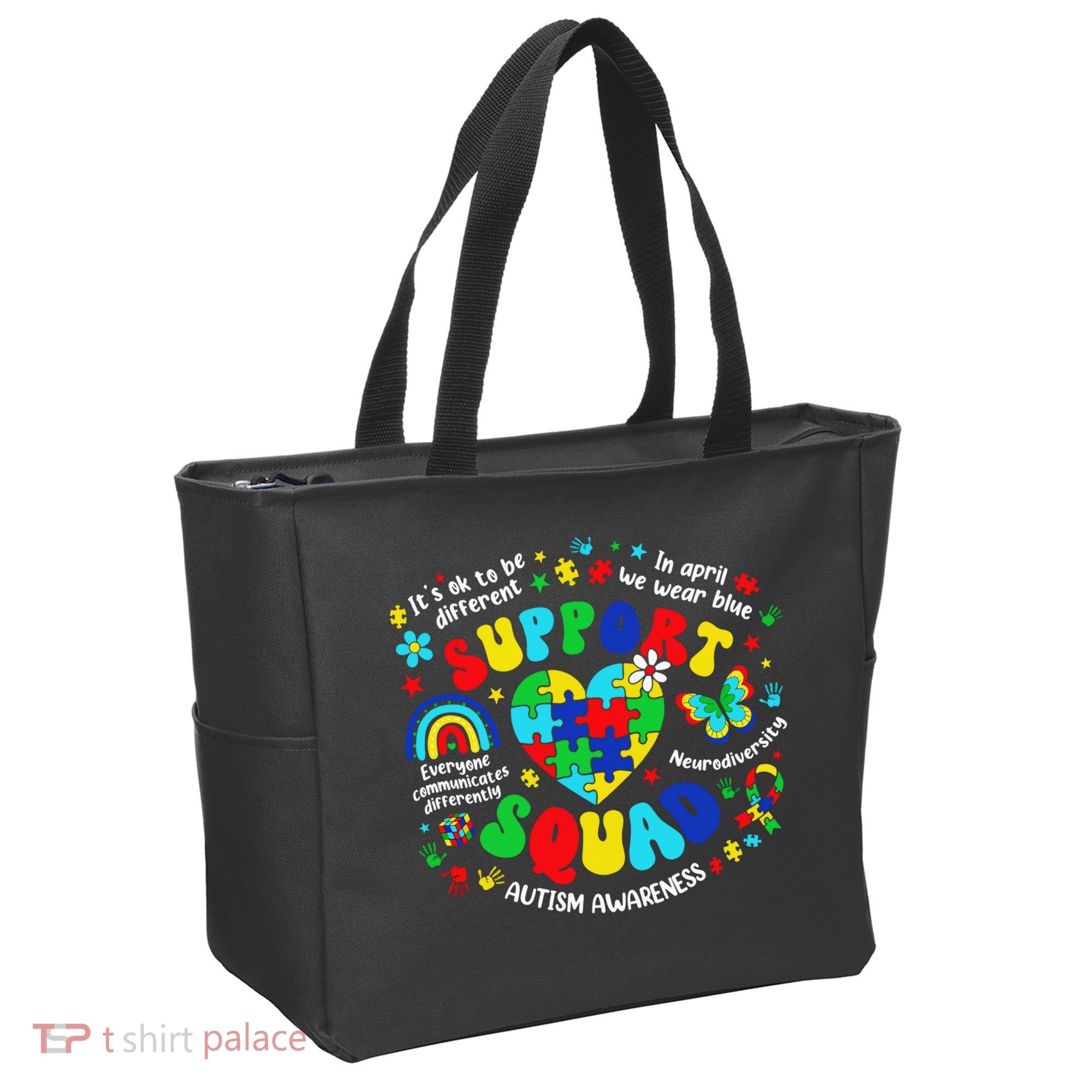 Family Autism Support Squad Autism Awareness Sped Teacher Tote Bag