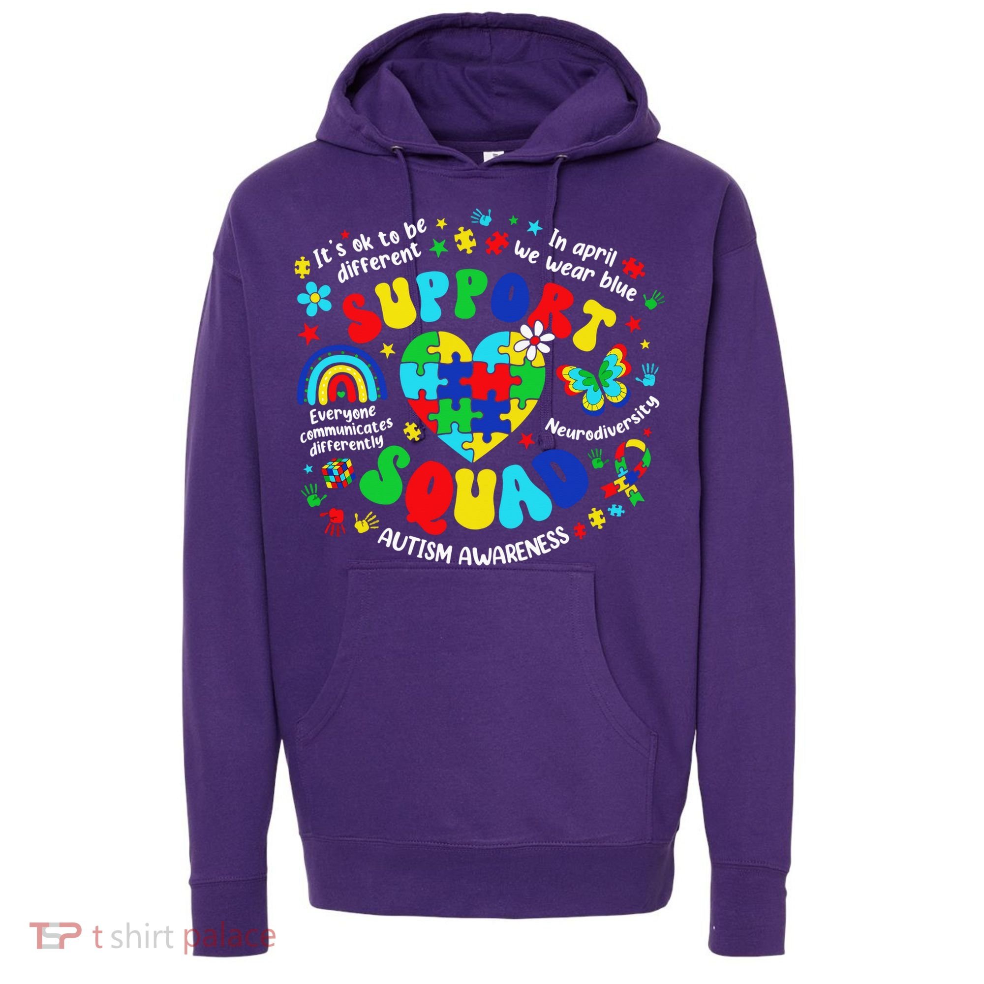 Family Autism Support Squad Autism Awareness Sped Teacher Hoodie