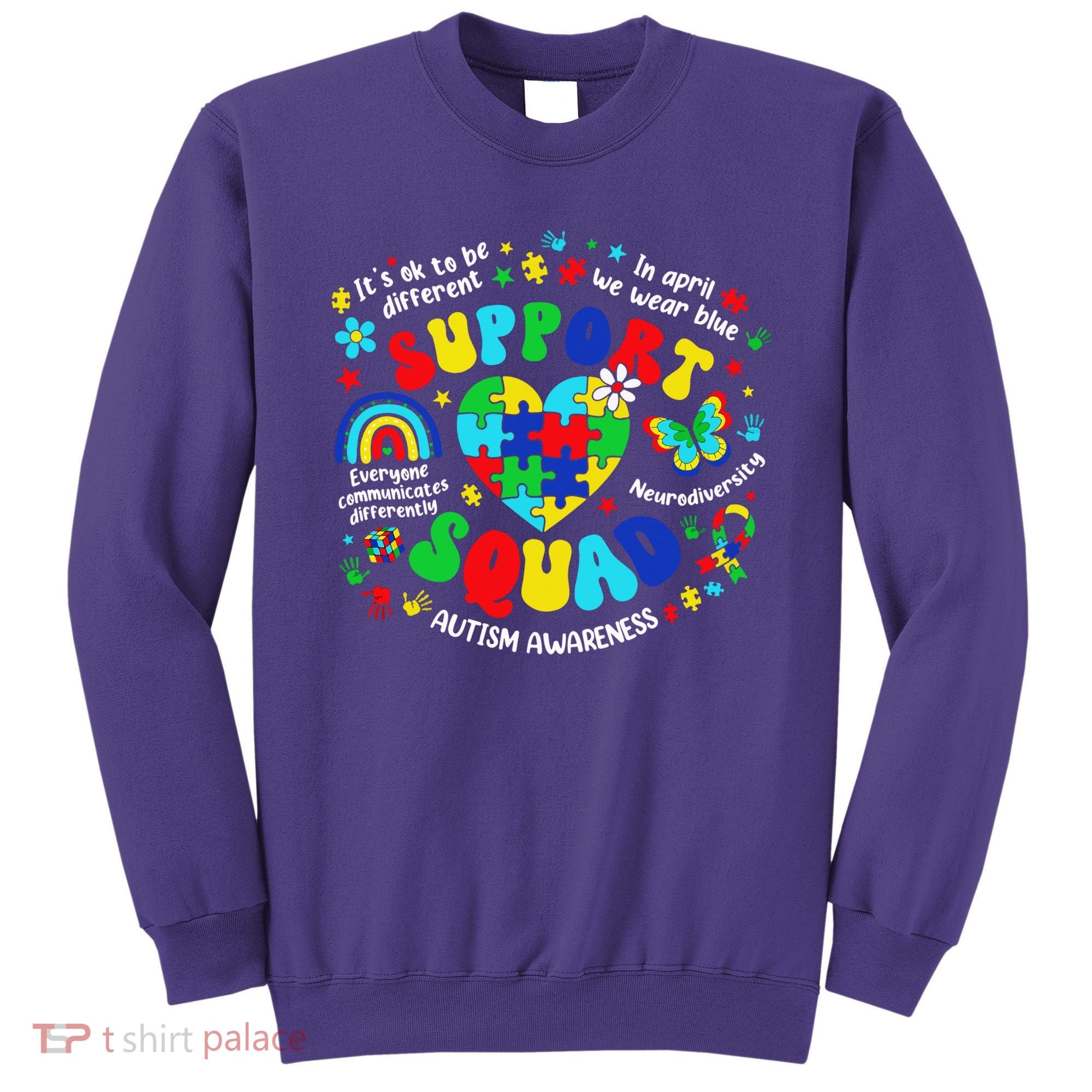 Family Autism Support Squad Autism Awareness Sped Teacher Sweatshirt