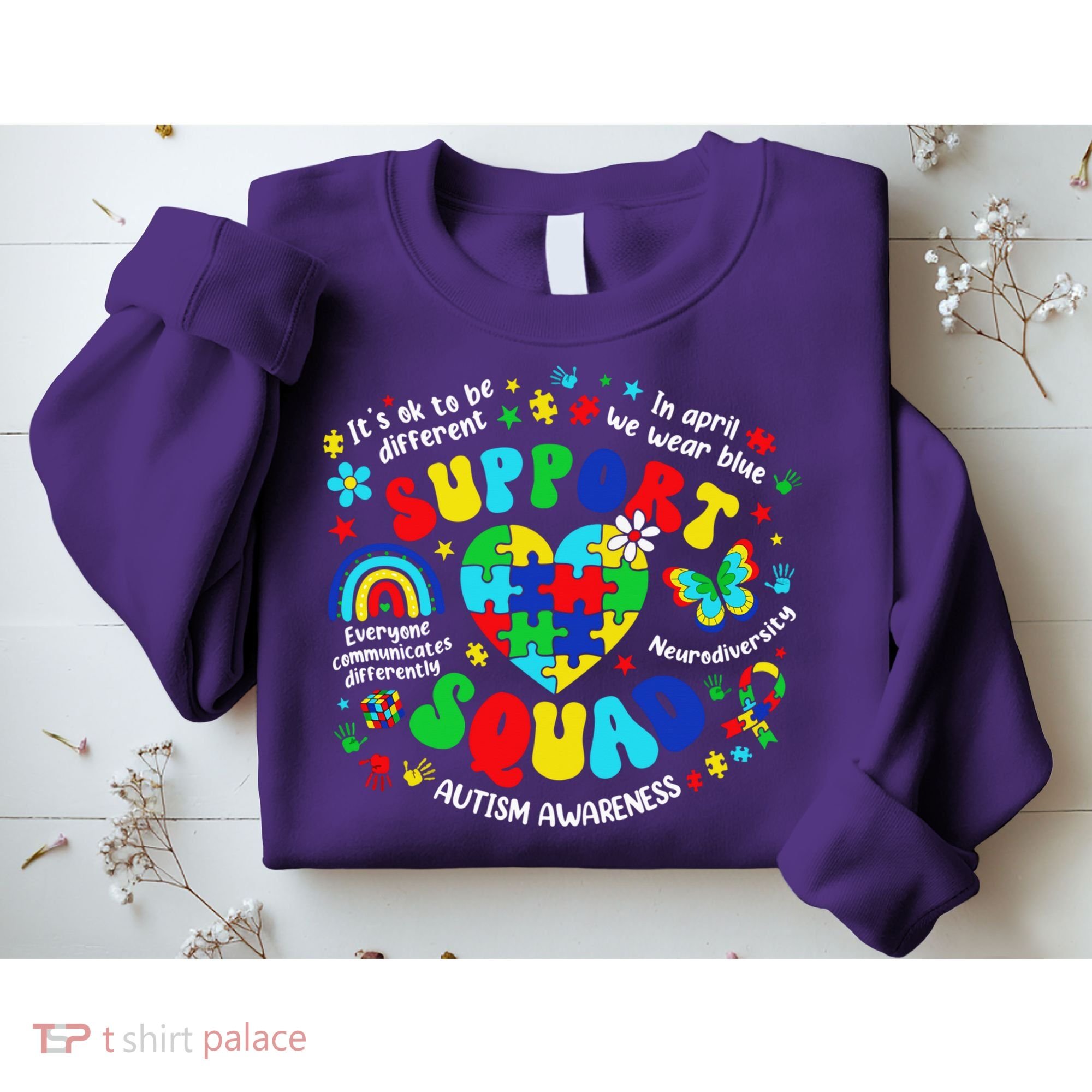 Family Autism Support Squad Autism Awareness Sped Teacher Sweatshirt
