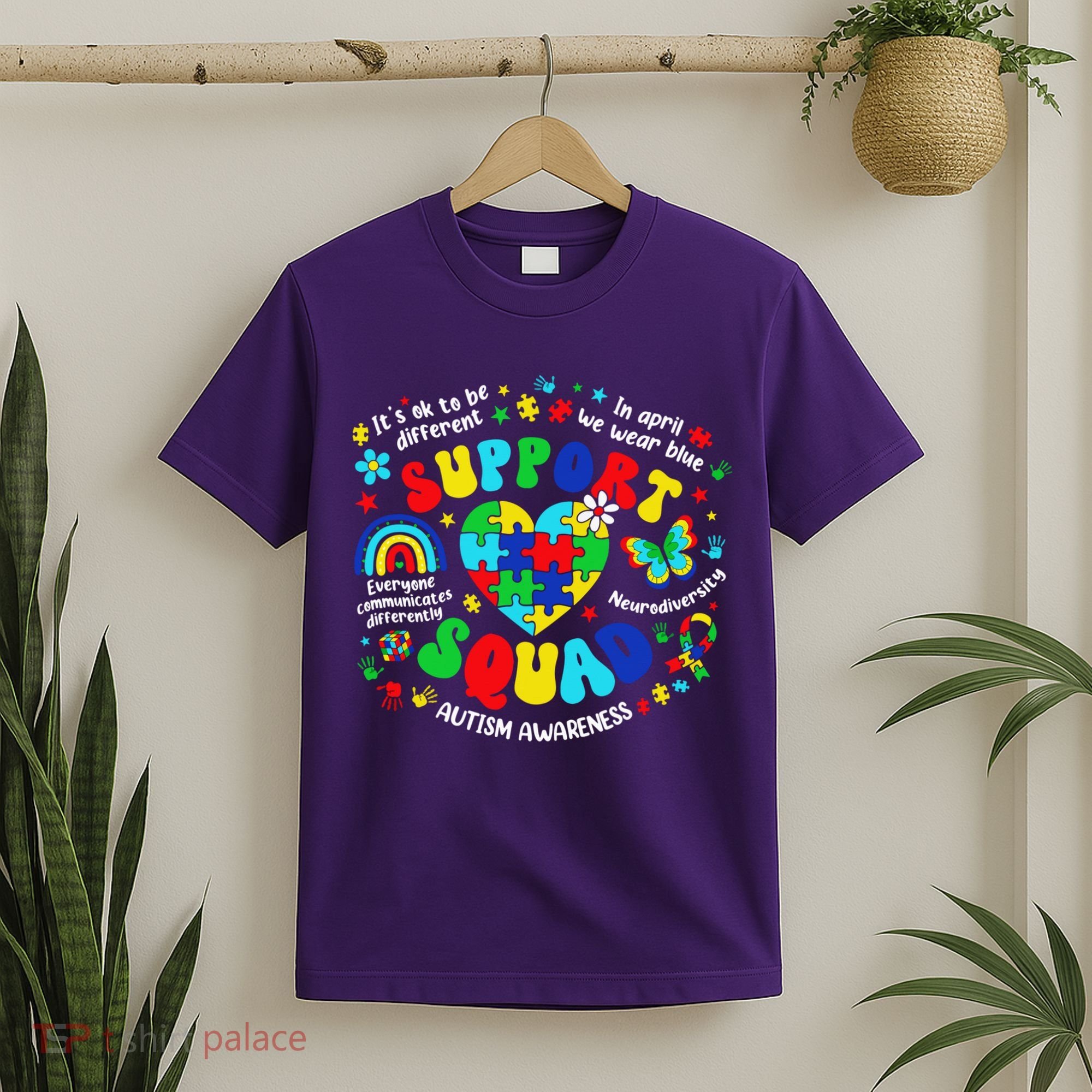 Family Autism Support Squad Autism Awareness Sped Teacher T-Shirt