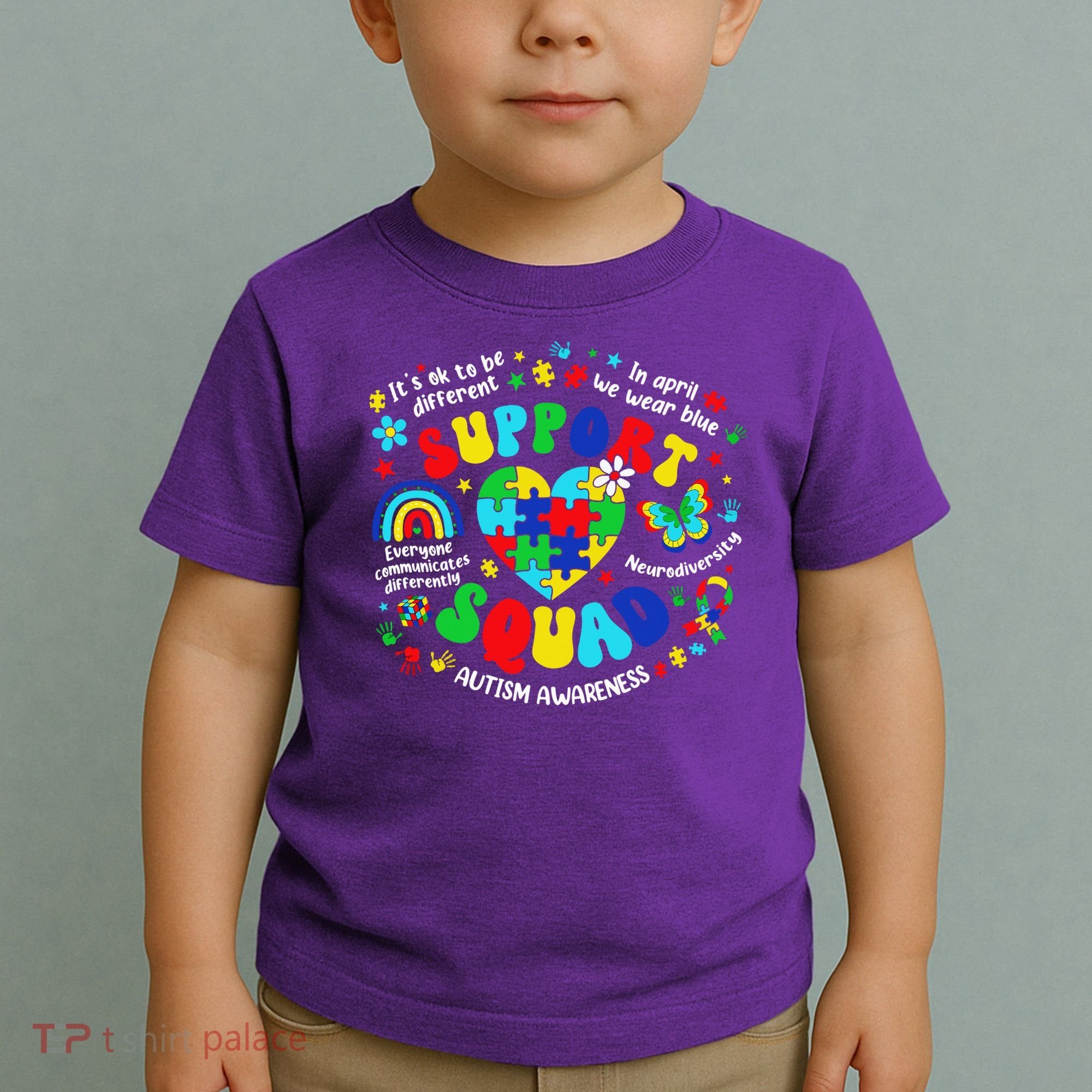 Family Autism Support Squad Autism Awareness Sped Teacher Toddler T-Shirt